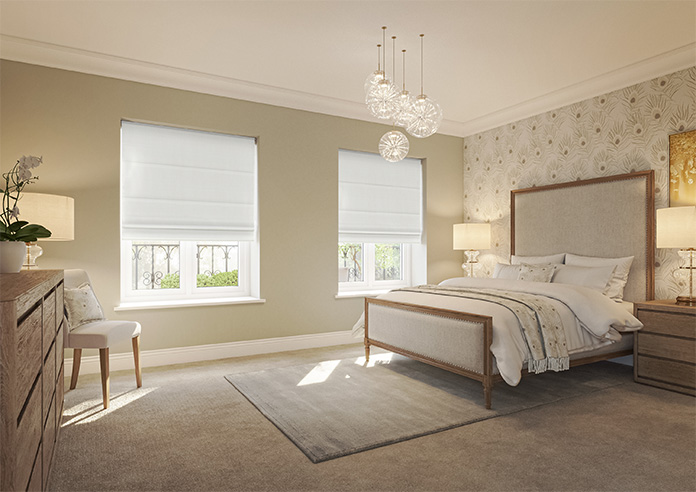 Rhea, Eskimo White - Roman Blind - Image 6